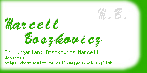 marcell boszkovicz business card